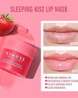 KIMUSE Lip Mask Set, 4PCS Lip Sleeping Mask Overnight Treatment Lip Care Products, Moisturize & Nourish, Cracked Dry Lips, Intense Hydration with Shea Butter (SET)