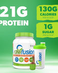 SAN Nutrition RawFusion Plant Protein Powder, Peanut Chocolate Fudge, 32.9 Ounce, Pack of 1