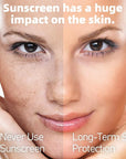 VGO Tinted Sunscreen for Face SPF 50, Hydrating Sun Essence Face Sunscreen Leaves No Sticky Feeling Travel Size Sunscreen Against UVA and UVB Rays 50ml / 1.7oz