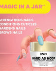 Onyx Professional Hard as Hoof Nail Strengthening Cream, Coconut Scent - Nail Growth and Conditioning Cuticle Cream Stops Splits, Chips, Cracks & Strengthens Nails, 1 oz