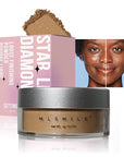 AKARY Dark Brown Translucent Setting Powder, Shimmer Finishing