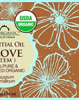 US Organic 100% Pure Clove Stem Essential Oil - USDA Certified Organic, Steam Distilled (30 ml)