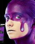MEICOLY Purple Cream Face Body Paint,2.37Oz Large Tube Water Based Non-Toxic Full Body Paint for Adult and Kids,Highly Pigmented Face Painting for Halloween SFX Special Effects Ursula Cosplay Makeup