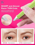 Expert Eyebrow Hair Removal Tweezer with Leather Case, GlamTweeler High Precision Slant Tip Stainless Steel Tweezers for Men and Women (Sparkle Apple Green & Yellow)
