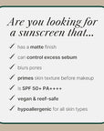 MAKEPREM No Sebum Sun Cream UV Defense SPF 50+ PA++++ Reef-safe, Ocean Friendly Sunscreen Sunblock - 1.7 Fl Oz, UV Protection Non-nano