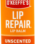 O'Keeffe's Unscented Lip Repair Lip Balm