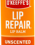 O'Keeffe's Unscented Lip Repair Lip Balm