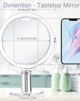 Vanity Mirror Makeup Mirror with Stand, 1X/15X Magnification Double Sided 360 Degree Swivel Magnifying Mirror, 7.4 Inch