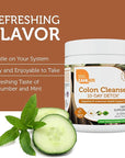 Zahler Colon Cleanse 10-Day Detox Cleanse - Cucumber Mint Flavor - Herbal Digestive Wellness - Colon Cleanser & Detox for Bowel Movement, Body Detox, Digestion Aid for Women and Men - 3.5 oz Jar