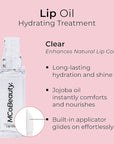 MCoBeauty Lip Oil Hydrating Treatment, Clear, Cruelty