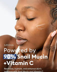 MISSHA Cell Renew Snail Mucin Vitamin C Cream 1.69 Fl oz, Hydrating Snail Mucin, Korean Skin Care for Improved Skin Texture & Youthful Glow, Korean Moisturizer, Kbeauty, Paraben Free