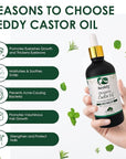 Seddy Organic Castor Oil - Cold Pressed | Hexane-Free | Pure | Hair, Scalp, Eyelashes, Eyebrows, Skin, & Nails | Hair Treatment Oil - 3.4 Fl. Oz