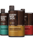 Every Man Jack Men's Body Wash Variety Pack - Includes 3 Body Washes with Natural Ingredients & Incredible Scents - Amber + Sandalwood, Cedar + Red Sage, Sea Minerals + Citron Fragrances (3 Pack)