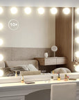 Vanity Mirror with Lights Lighted Makeup Mirror with 15 Dimmable LED Bulbs,3 Color Lighting Modes,USB Charging Port Touch Control,Sturdy Metal Frame Design 24x18 Inch,White