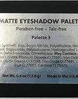Matte Off White, Light Brown, Medium Brown & Black Vegan Eyeshadow Mini Palette; Talc, Paraben & Cruelty Free
