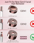 Gurelax Replacement Heads for Flawless Finishing Touch Facial Hair Remover, Gen 3 Replacement Blades for Women, New Version 18K Gold Replacement Blades Refill (2pcs)