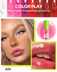 Hydrating Lip Glow Oil-Tinted Lip Oil Lipgloss,Pink Lip Gloss Lipstain Glossy Lip Glaze,Clear Pink Lip Tint Stain,Long Lasting Glow Reviver Lip Care Oil,Thanksgiving Makeup Gift for Women-02