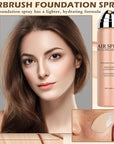 AIUEO Magic Minerals Airbrush Foundation Makeup Silky Mist Spray Foundation Makeup Airbrush Flawless Setting Spray Foundation for Mature Skin-Natural