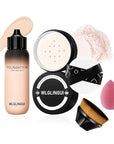 Full Coverage Liquid Foundation Makeup Set,Oil Control Concealer