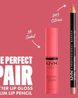 NYX PROFESSIONAL MAKEUP Butter Gloss, Non-Sticky Lip Gloss - Sorbet (Vibrant Coral)