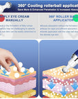Eye Serum with 8% Caffeine 8% Retinol Hyaluronic Acid Niacinamide peptides for Puffy Bags Fine Lines Dark Circles Wrinkles, Under Eye Cream with 360° Roller Massage Ball, 0.5 fl. oz