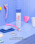 Billie Razors for Women Shave Kit – Women’s Razor + 4 x 5-Blade Razor Refills + Magnetic Holder – Cool Blue