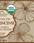 US Organic 100% Pure Frankincense Essential Oil, USDA Certified Organic, Steam Distilled, Boswellia serrata, Sourced from India, Topically or in Diffuser, Perfect for Aging Skin (30 ml)