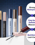 COSNORI Perfect Setting Waterproof Mascara Long&Curl 05 Royal Blue – Long Lasting Smudge - Deep Blue Mascara - Vibrant Pop of Color - Perfect Accent for Deep Skin Tones - 0.23fl oz (7ml)