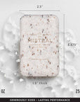 Mistral Bar Soap, Mezcal Lime, Large Bar, Natural Exfoliation