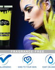 MEICOLY Ogre Green Face Body Paint,2.37OZ Large Tube Water Based Body Paint,Elphaba Green Face Paint,High Pigment Face Paint for Disgust Goblin Demon Halloween SFX Special Effects Cosplay Makeup