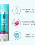KISS COLORS & CARE Maximum Hold 2-in-1 Super Stay Freezing Spray, 11.1 oz. - Daily Hair Styling, Safe on Skin & Hair, Easy Wash Out, Humidity Resistant, Sweat Resistant, Spring Floral Scent