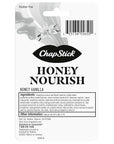 ChapStick Lip Balm Honey Nourish, Moisturizing Fomula with Shea Butter and Avocado Butter, Vitamin E, Honey Vanilla Flavor, 3CT BC .45OZ