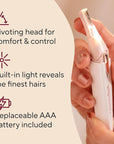 Finishing Touch Lumina Painless Hair Remover, Silver
