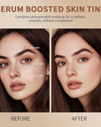 2 Pcs Foundation Stick Beauty Balm Serum Boosted Skin Tint Solid Tinted Moisturizing Serum Contour Stick Foundation for Women Natural Finish Makeup(3, 3)