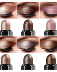 6PCS Cream Eyeshadow Stick Makeup Sets, Metallic And Matte Shimmer Eye Shadow Eye Brightener Stick Pencil Crayon, A01-Brown Neutral