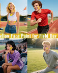 MEICOLY Yellow Face Body Paint Stick,Yellow Face Paint for Halloween Lion Tiger Cosplay Makeup,Professional SFX Makeup Face Painting for Adults and Kids,Waterproof Eye Black Stick