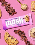 MOSH Cookie Dough Crunch Keto Protein Bars, High Fiber, Low Carb, Gluten Free, High Protein, Brain Healthy Snack, 12 Count