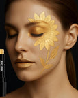 BOBISUKA Gold Face Paint Stick, Oil-Based Body Paint Stick for Halloween SFX Cosplay Costume Parties, Long-Lasting Metallic Color for Goddess Statue Looks