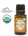 US Organic 100% Pure Patchouli Essential Oil - USDA Certified Organic, Steam Distilled - W/Euro droppers (More Size Variations Available) (15 ml / .5 fl oz)