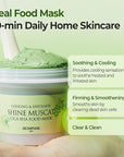SKINFOOD Shine Muscat Cica BHA Food Mask – Soothing & Cooling Wash-Off Face Mask with Real Shine Muscat, Cica, and BHA – Exfoliating, Pore-Clearing, Vegan Korean Skincare, 180g