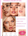 2 Pcs Magic Color Changing Lip Oil, Long Lasting Moisturizing Lip CareNon-Sticky Fresh Texture Glimmer Lip Glow Oil. (Magic Color Changing & Pearlescent Color Changing)