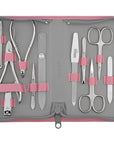 Manicure Set Women and Men – 12-Piece Professional Grooming Kit with Premium Tools, Genuine Leather Case, and Exclusive Glass Nail File for Hand & Foot Care, German Quality