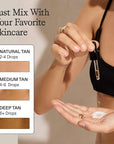 Sun Blush Glowing Self Tanning Drops Australian Made 1.0 fl.oz | Sun-Kissed, Natural Face & Body Gradual Self Tanner with Peptides | Fragrance Free| Everyday Humans