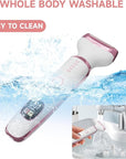 Electric Razor Shavers for Women 5 in 1 Electric Shaver for Women,Cordless Replaceable Facial Eyebrow Razors & Nose Hair Trimmer, Wet Dry Bikini Trimmer Pubic Hair Removal Gifts for Womens 3028A White