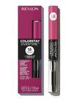 Revlon Liquid Lipstick with Clear Lip Gloss, ColorStay Overtime Lipcolor, Dual Ended with Vitamin E, 260 Perennial Plum, 0.07 Fl Oz