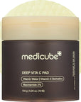 Medicube Deep Vita C Facial Toner Pads for Uneven Skin Tone, 500,000PPM of Vitamin Water & 3 Types of Vitamin, Hydrating & Resurfacing (70 sheets)