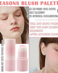 Blush Stick for Cheeks,Face Matte Contour Blush Makeup,Buildable Shimmer Facial Cheek Blusher Shades,Blendable Cosmetic Makeup Blush 01