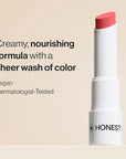 Honest Beauty Moisturizing Vegan Tinted Lip Balm | Antioxidant-rich Acai Extracts + Avocado Oil | Paraben Free + Cruelty Free | Summer Melon