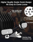 CIICII Hair Clippers for Men Professional, Cordless Barber Clippers for Hair Cutting (Rechargeable USB Adjustable Mens Hair Trimmer with 8 Metal Guards, 13Pcs Grooming Haircut Kit) for DIY Home Salon