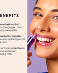 Winky Lux Glimmer Balm, pH Lip Balm, Color Changing Lipstick and Tinted, Vegan & Cruelty Free Lip Balm, Hydrate & Plump, Sheer Purple Pink Lipstick, Amethyst
